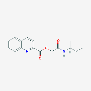 molecular formula C16H18N2O3 B2476566 2-(丁-2-氨基)-2-氧代乙基喹啉-2-羧酸酯 CAS No. 1008435-52-6