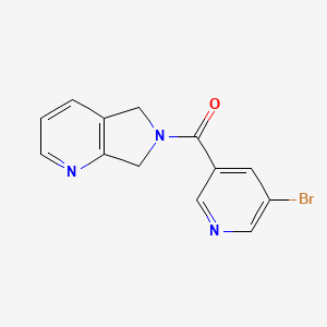 molecular formula C13H10BrN3O B2476567 3-ブロモ-5-{5H,6H,7H-ピロロ[3,4-b]ピリジン-6-カルボニル}ピリジン CAS No. 2320143-71-1