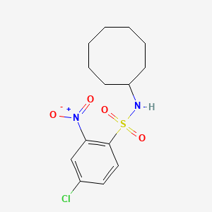 molecular formula C14H19ClN2O4S B2476568 ((4-氯-2-硝基苯基)磺酰基)环辛胺 CAS No. 1022883-54-0