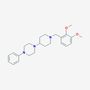 molecular formula C24H33N3O2 B247657 1-[1-(2,3-Dimethoxybenzyl)-4-piperidyl]-4-phenylpiperazine 