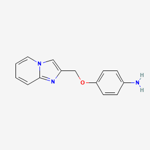 molecular formula C14H13N3O B2476570 4-{Imidazo[1,2-a]pyridin-2-ylmethoxy}aniline CAS No. 1016741-75-5
