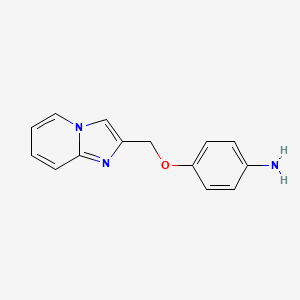 molecular formula C14H13N3O B2476570 4-{咪唑并[1,2-a]吡啶-2-基甲氧基}苯胺 CAS No. 1016741-75-5