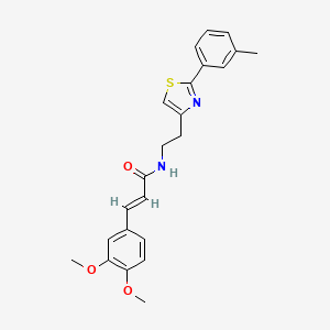 (E)-3-(3,4-dimethoxyphenyl)-N-(2-(2-(m-tolyl)thiazol-4-yl)ethyl)acrylamide