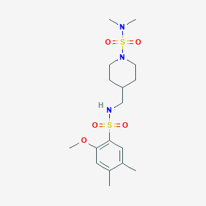 4-((2-methoxy-4,5-dimethylphenylsulfonamido)methyl)-N,N-dimethylpiperidine-1-sulfonamide