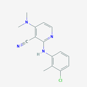 2-(3-Chloro-2-methylanilino)-4-(dimethylamino)nicotinonitrile