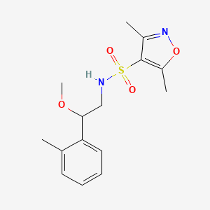 molecular formula C15H20N2O4S B2476603 N-(2-methoxy-2-(o-tolyl)ethyl)-3,5-dimethylisoxazole-4-sulfonamide CAS No. 1797159-91-1