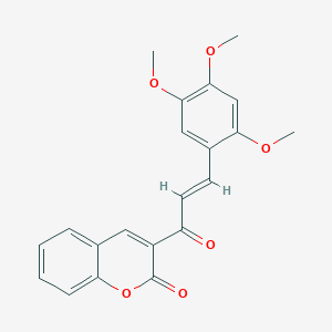 molecular formula C21H18O6 B2476605 3-[(2E)-3-(2,4,5-trimethoxyphenyl)prop-2-enoyl]-2H-chromen-2-one CAS No. 1242240-55-6