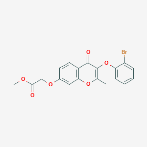 molecular formula C19H15BrO6 B2476606 Methyl 2-[3-(2-bromophenoxy)-2-methyl-4-oxochromen-7-yl]oxyacetate CAS No. 847037-42-7