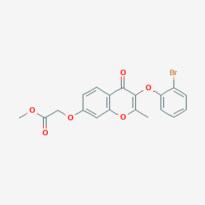 molecular formula C19H15BrO6 B2476606 2-[3-(2-溴苯氧基)-2-甲基-4-氧代色满-7-基]氧基乙酸甲酯 CAS No. 847037-42-7