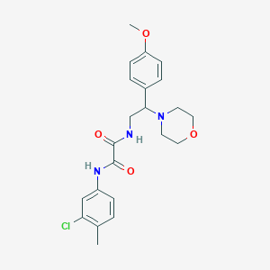 molecular formula C22H26ClN3O4 B2476607 N1-(3-氯-4-甲基苯基)-N2-(2-(4-甲氧基苯基)-2-吗啉乙基)草酰胺 CAS No. 941976-97-2