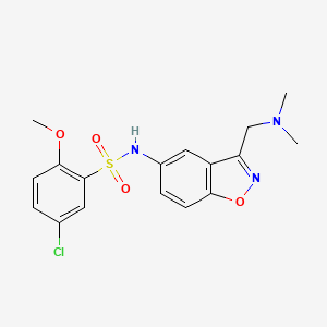 5-chloro-N-{3-[(dimethylamino)methyl]-1,2-benzoxazol-5-yl}-2-methoxybenzene-1-sulfonamide