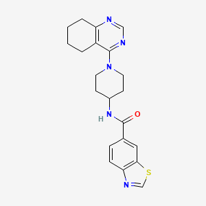 molecular formula C21H23N5OS B2476617 N-(1-(5,6,7,8-四氢喹唑啉-4-基)哌啶-4-基)苯并[d]噻唑-6-甲酰胺 CAS No. 2034346-12-6