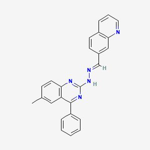 (E)-6-methyl-4-phenyl-2-(2-(quinolin-7-ylmethylene)hydrazinyl)quinazoline