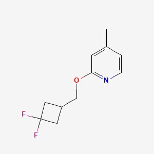 molecular formula C11H13F2NO B2476620 2-[(3,3-Difluorocyclobutyl)methoxy]-4-methylpyridine CAS No. 2197811-86-0