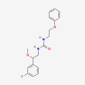 molecular formula C18H21FN2O3 B2476624 1-(2-(3-Fluorophenyl)-2-methoxyethyl)-3-(2-phenoxyethyl)urea CAS No. 1797877-16-7