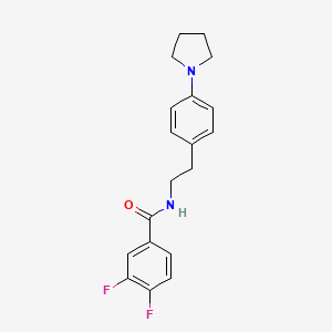 molecular formula C19H20F2N2O B2476628 3,4-difluoro-N-(4-(pyrrolidin-1-yl)phenethyl)benzamide CAS No. 953171-22-7