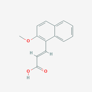 molecular formula C14H12O3 B2476631 (E)-3-(2-methoxynaphthalen-1-yl)prop-2-enoic acid CAS No. 1082692-61-2