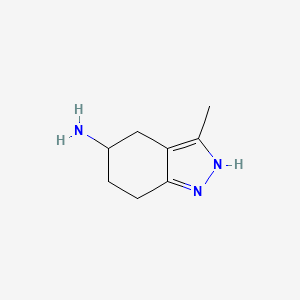 molecular formula C8H13N3 B2476642 3-甲基-4,5,6,7-四氢-2H-吲哚-5-胺 CAS No. 1449010-16-5