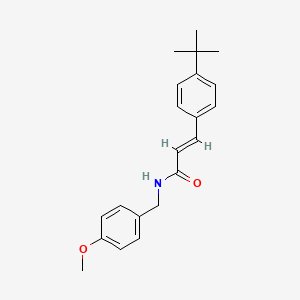 molecular formula C21H25NO2 B2476646 3-[4-(叔丁基)苯基]-N-(4-甲氧基苄基)丙烯酰胺 CAS No. 446042-25-7