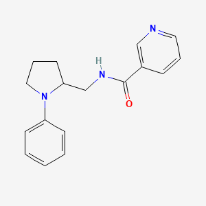 molecular formula C17H19N3O B2476661 N-((1-phenylpyrrolidin-2-yl)methyl)nicotinamide CAS No. 1797023-49-4