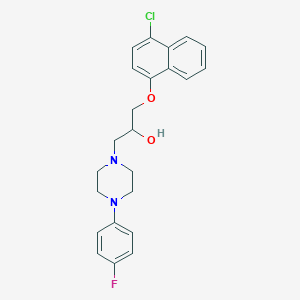 molecular formula C23H24ClFN2O2 B2476664 3-(4-Chloronaphthyloxy)-1-[4-(4-fluorophenyl)piperazinyl]propan-2-ol CAS No. 890604-77-0