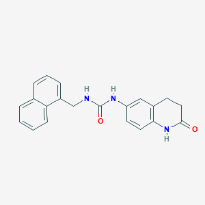 molecular formula C21H19N3O2 B2476669 1-(萘-1-基甲基)-3-(2-氧代-1,2,3,4-四氢喹啉-6-基)脲 CAS No. 1170813-21-4