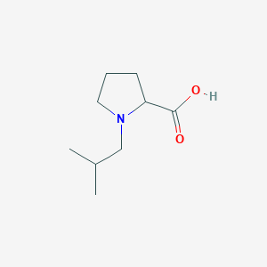 molecular formula C9H17NO2 B2476676 1-(2-Methylpropyl)pyrrolidine-2-carboxylic acid CAS No. 1044637-62-8; 2305663-62-9