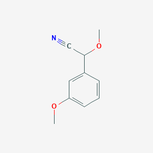 molecular formula C10H11NO2 B2476695 2-Methoxy-2-(3-methoxyphenyl)acetonitrile CAS No. 1491330-96-1