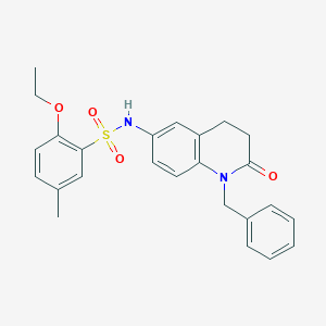 molecular formula C25H26N2O4S B2476698 N-(1-benzyl-2-oxo-1,2,3,4-tetrahydroquinolin-6-yl)-2-ethoxy-5-methylbenzenesulfonamide CAS No. 946270-37-7