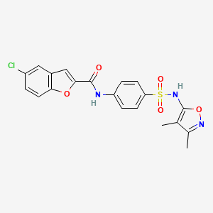 5-chloro-N-(4-(N-(3,4-dimethylisoxazol-5-yl)sulfamoyl)phenyl)benzofuran-2-carboxamide