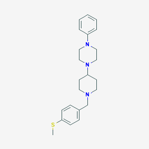 molecular formula C23H31N3S B247671 1-{1-[4-(Methylsulfanyl)benzyl]-4-piperidinyl}-4-phenylpiperazine 