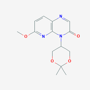 molecular formula C14H17N3O4 B2476710 4-(2,2-二甲基-1,3-二氧六环-5-基)-6-甲氧基吡啶并[2,3-b]吡嗪-3(4H)-酮 CAS No. 1075237-96-5