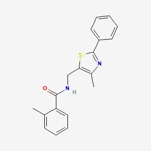 2-methyl-N-[(4-methyl-2-phenyl-1,3-thiazol-5-yl)methyl]benzamide