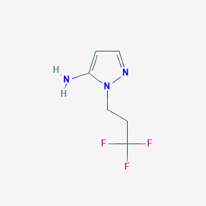 molecular formula C6H8F3N3 B2476735 1-(3,3,3-Trifluoropropyl)-1H-pyrazol-5-amine CAS No. 1245772-93-3