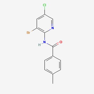 molecular formula C13H10BrClN2O B2476759 Benzamide,n-(3-bromo-5-chloro-2-pyridinyl)-4-methyl- CAS No. 945623-81-4