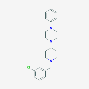molecular formula C22H28ClN3 B247676 1-[1-(3-Chlorobenzyl)-4-piperidinyl]-4-phenylpiperazine 