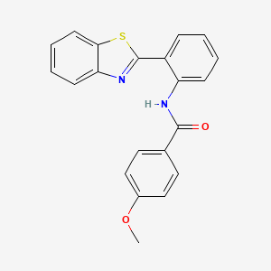 molecular formula C21H16N2O2S B2476761 N-[2-(1,3-苯并噻唑-2-基)苯基]-4-甲氧基苯甲酰胺 CAS No. 313372-33-7