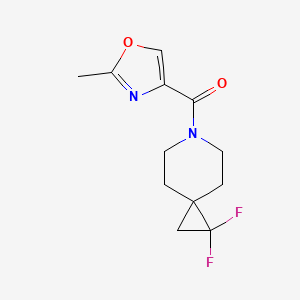 molecular formula C12H14F2N2O2 B2476763 (2,2-Difluoro-6-azaspiro[2.5]octan-6-yl)-(2-methyl-1,3-oxazol-4-yl)methanone CAS No. 2320858-26-0