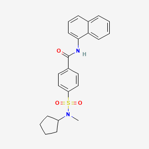 molecular formula C23H24N2O3S B2476767 4-[cyclopentyl(methyl)sulfamoyl]-N-naphthalen-1-ylbenzamide CAS No. 922893-88-7