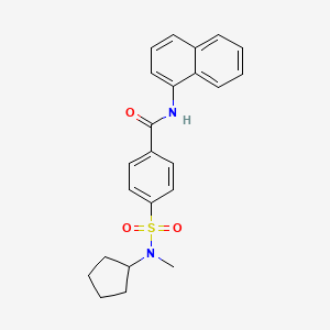 molecular formula C23H24N2O3S B2476767 4-[cyclopentyl(méthyl)sulfamoyl]-N-(naphtalène-1-yl)benzamide CAS No. 922893-88-7