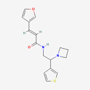 molecular formula C16H18N2O2S B2476768 (E)-N-(2-(azetidin-1-yl)-2-(thiophen-3-yl)ethyl)-3-(furan-3-yl)acrylamide CAS No. 2035021-64-6