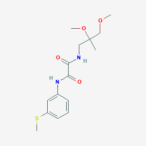 molecular formula C15H22N2O4S B2476772 N1-(2,3-dimethoxy-2-methylpropyl)-N2-(3-(methylthio)phenyl)oxalamide CAS No. 2034540-96-8