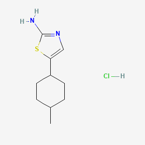 molecular formula C10H17ClN2S B2476775 5-(4-甲基环己基)-1,3-噻唑-2-胺；盐酸盐 CAS No. 2137573-36-3