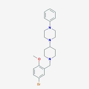 molecular formula C23H30BrN3O B247678 1-[1-(5-Bromo-2-methoxybenzyl)-4-piperidinyl]-4-phenylpiperazine 