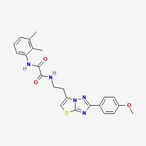molecular formula C23H23N5O3S B2476782 N1-(2,3-dimethylphenyl)-N2-(2-(2-(4-methoxyphenyl)thiazolo[3,2-b][1,2,4]triazol-6-yl)ethyl)oxalamide CAS No. 894032-39-4