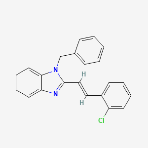 molecular formula C22H17ClN2 B2476783 1-benzyl-2-(2-chlorostyryl)-1H-1,3-benzimidazole CAS No. 338772-17-1