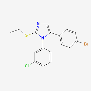 molecular formula C17H14BrClN2S B2476788 5-(4-bromophenyl)-1-(3-chlorophenyl)-2-(ethylthio)-1H-imidazole CAS No. 1226458-04-3