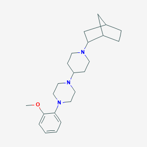 molecular formula C23H35N3O B247681 1-[1-(Bicyclo[2.2.1]hept-2-yl)piperidin-4-yl]-4-(2-methoxyphenyl)piperazine 