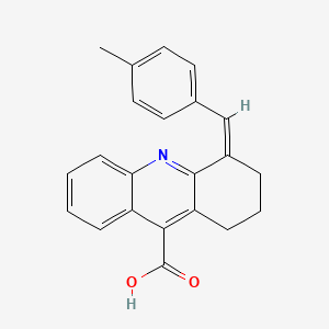molecular formula C22H19NO2 B2476819 4-[(4-Methylphenyl)methylidene]-1,2,3,4-tetrahydroacridine-9-carboxylic acid CAS No. 379728-22-0