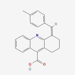 molecular formula C22H19NO2 B2476819 4-[(4-甲苯基)亚甲基]-1,2,3,4-四氢吖啶-9-羧酸 CAS No. 379728-22-0